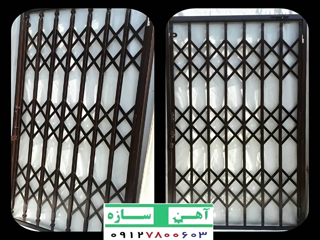 حفاظ درب آکاردئونی 3 گل