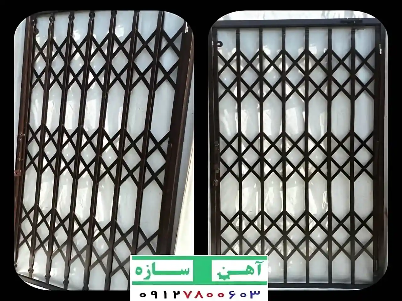 حفاظ درب آکاردئونی 3 گل
