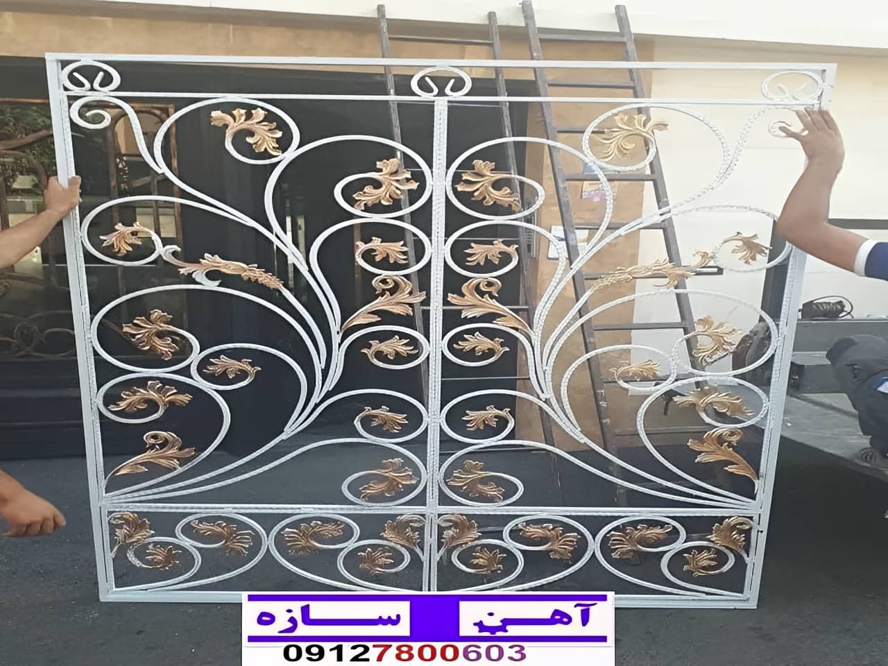 نرده حفاظ آهنی فرفورژه ساده