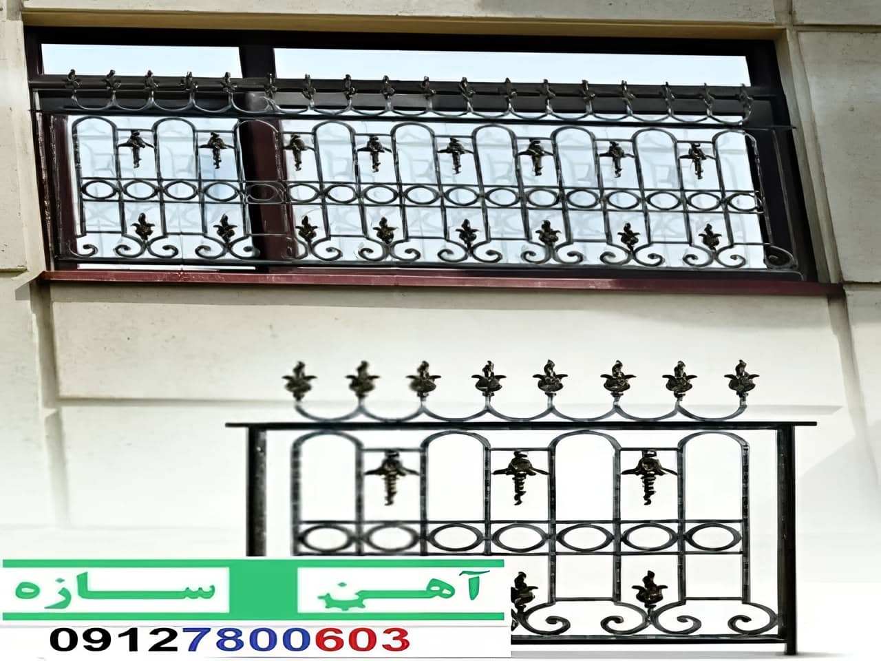 نرده حفاظ آهنی فرفورژه ساده