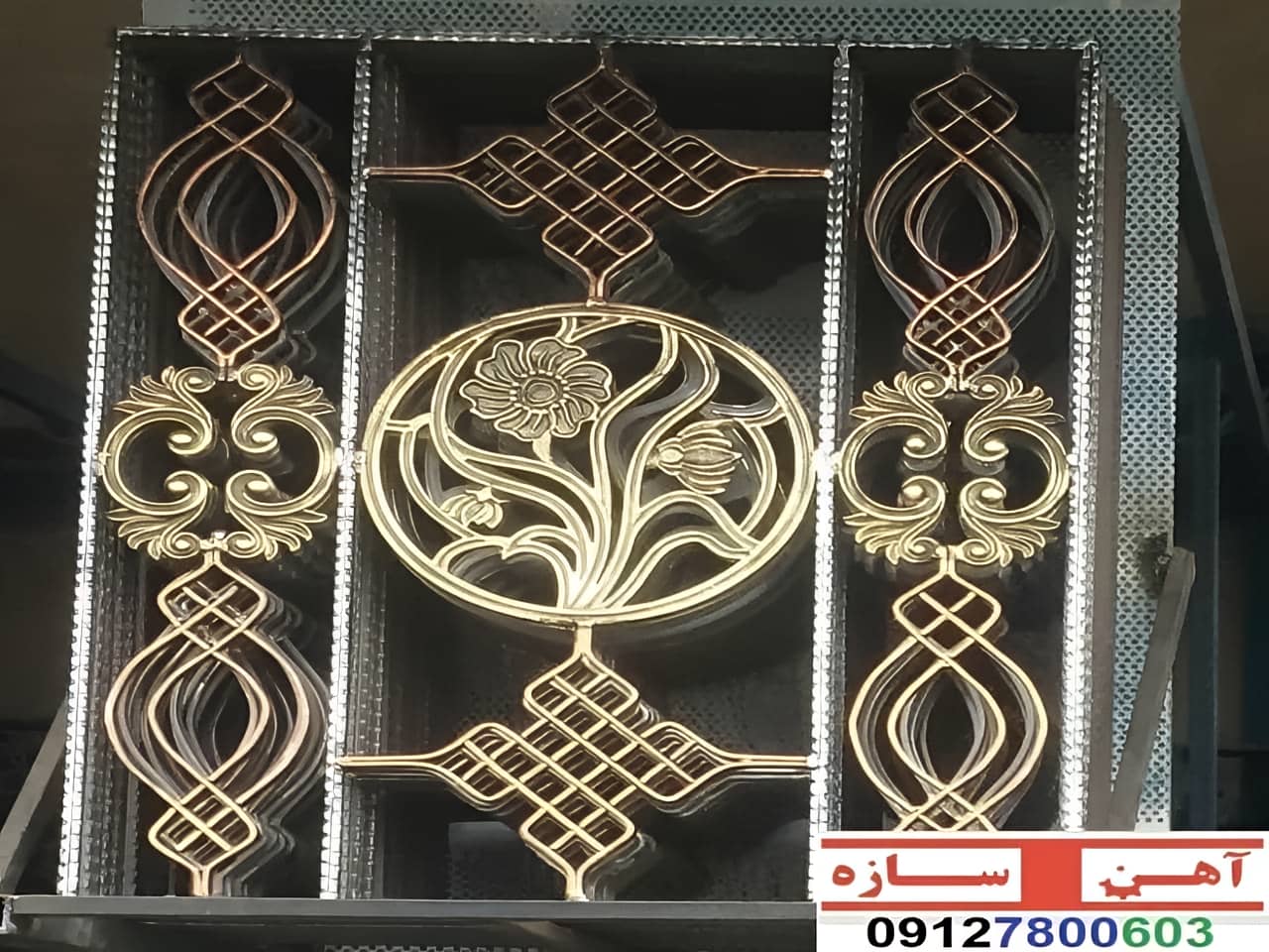 نرده حفاظ آهنی فرفورژه ساده