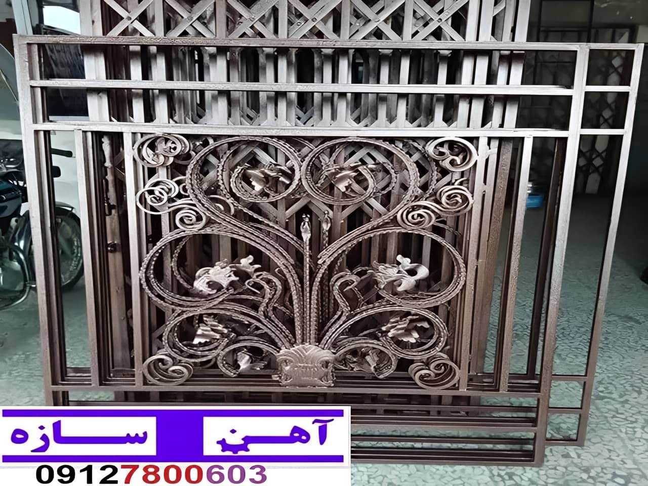 نرده حفاظ آهنی فرفورژه ساده