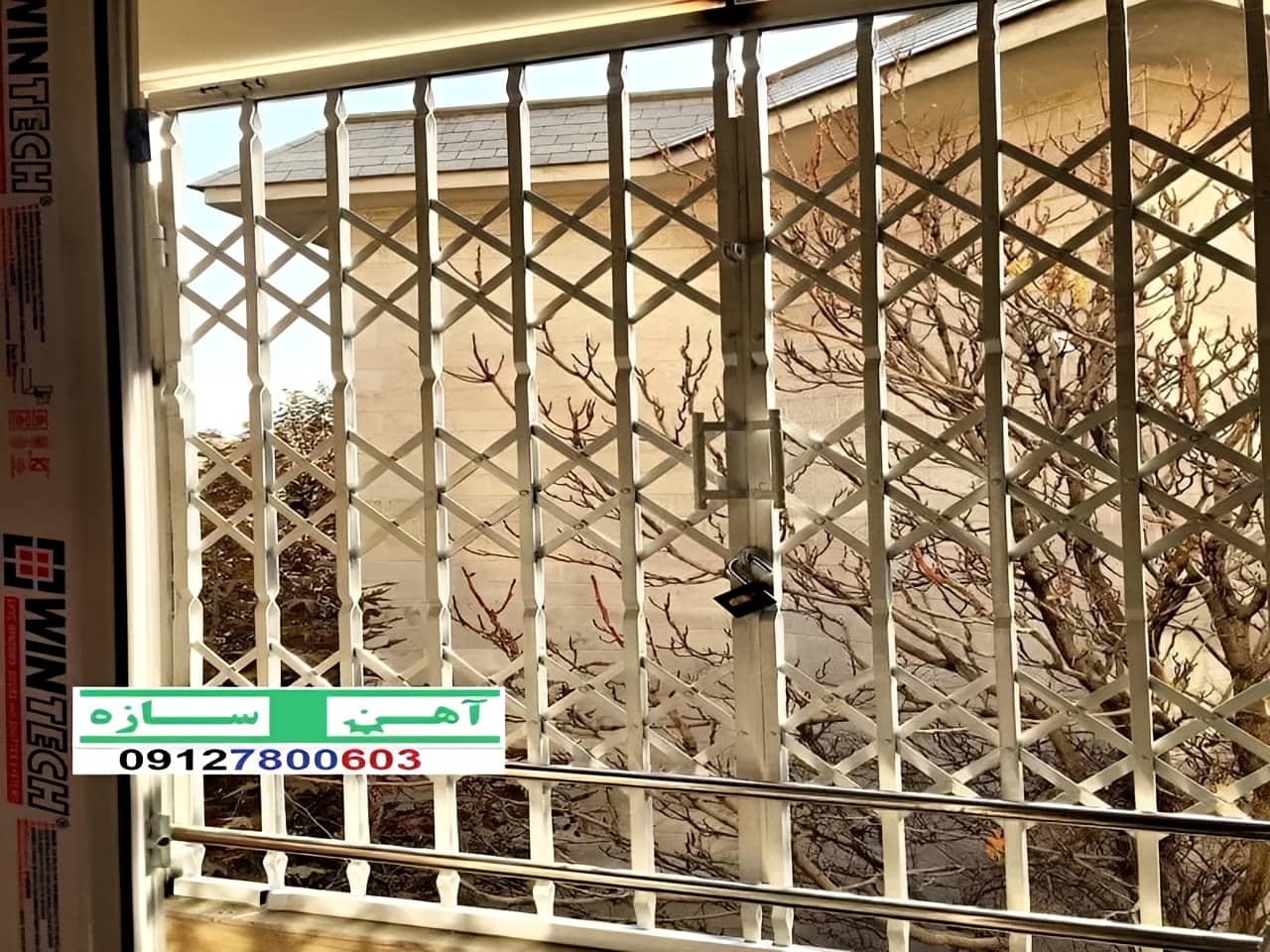 نرده حفاظ آهنی فرفورژه ساده