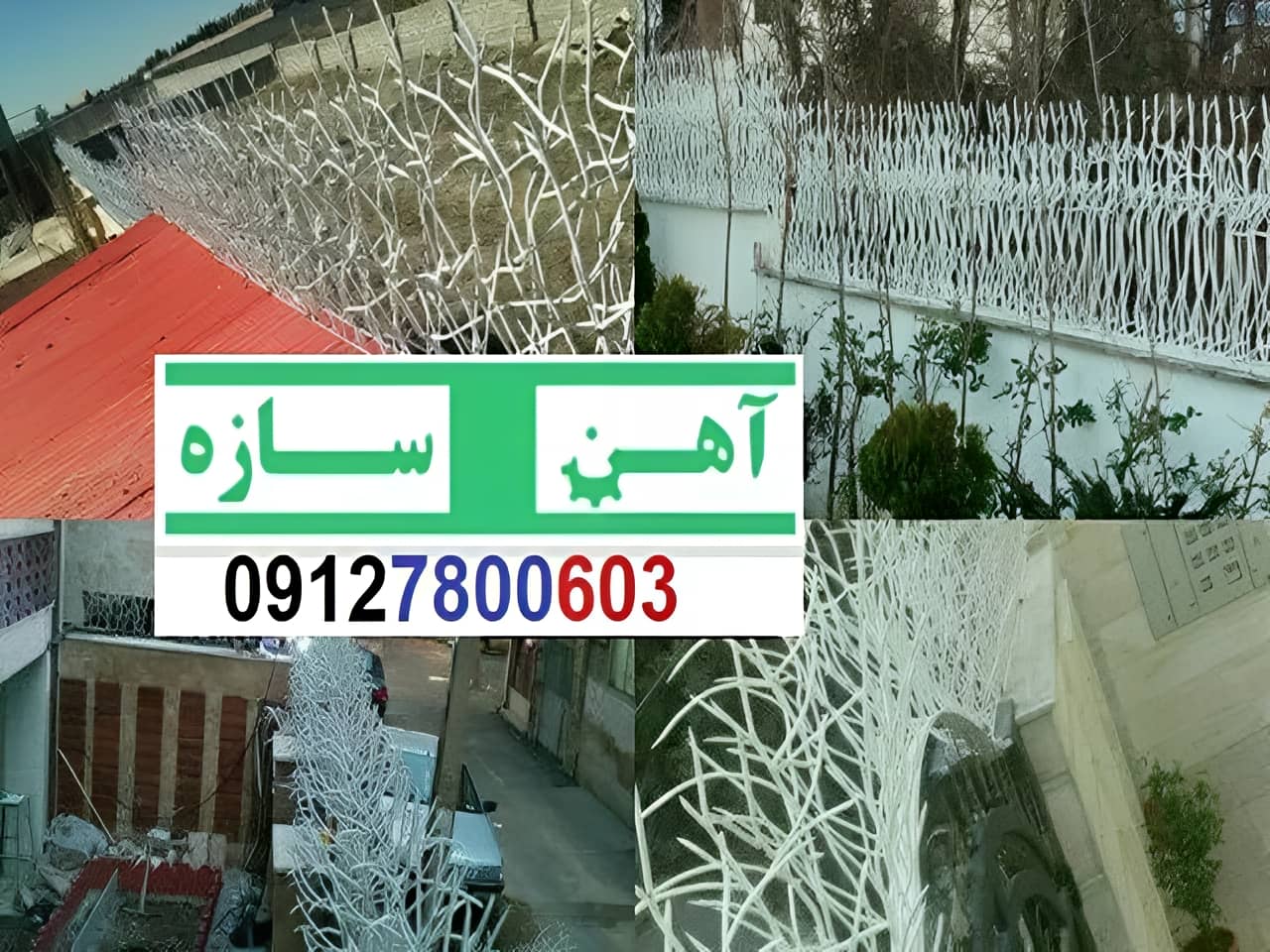 فنس حفاظ روی دیوار شاخ گوزن بوته خار لیلیومی