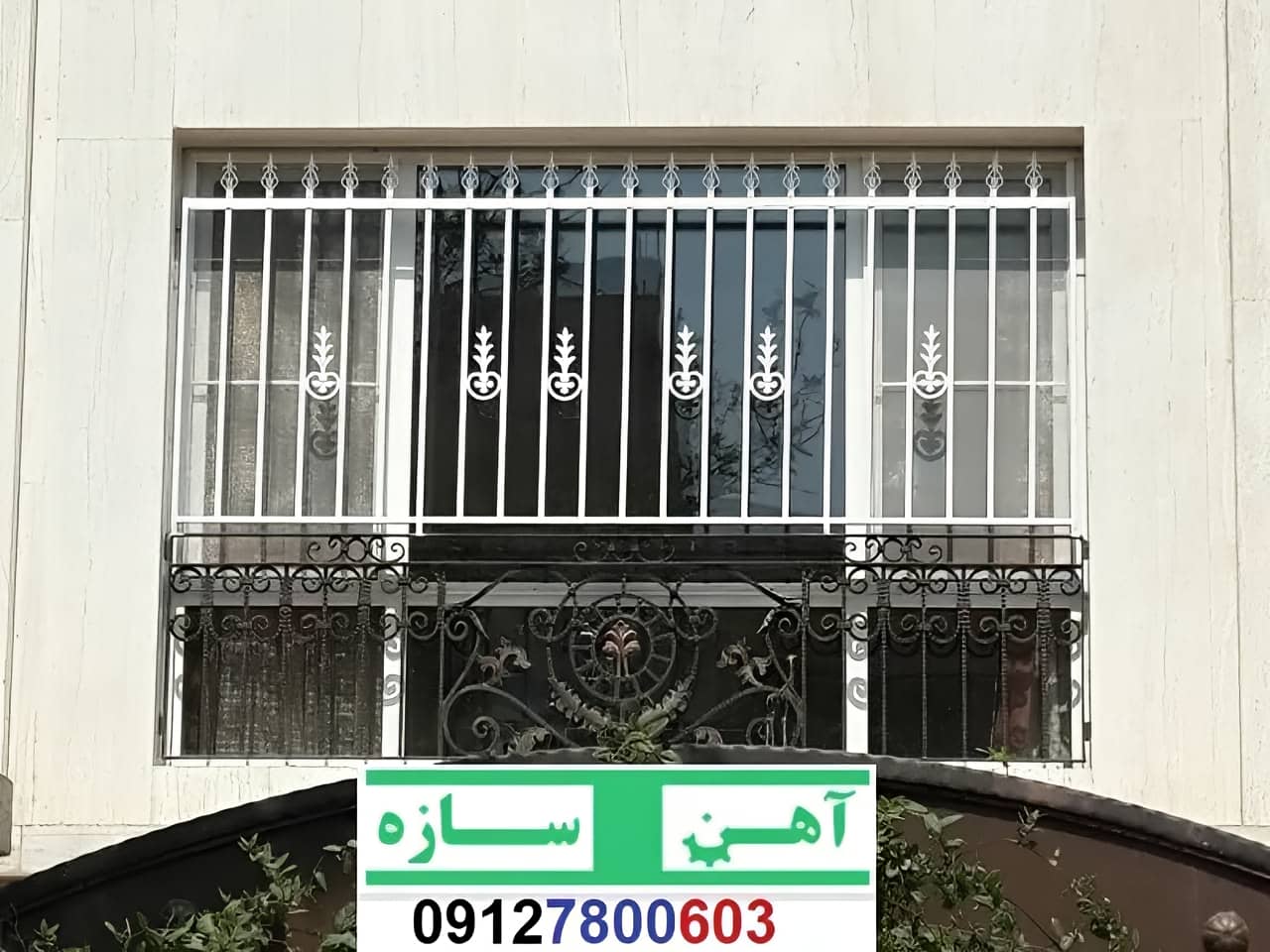 نرده حفاظ آهنی فرفورژه ساده