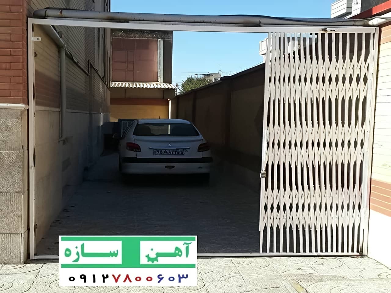 درب کشویی پارکینگ | آهن سازه درب کشویی پارکینگ