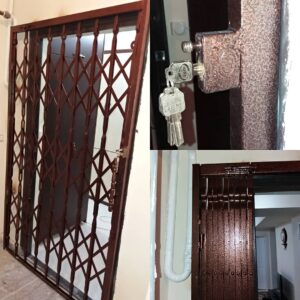 درب آکاردئونی 3 گل لوزی