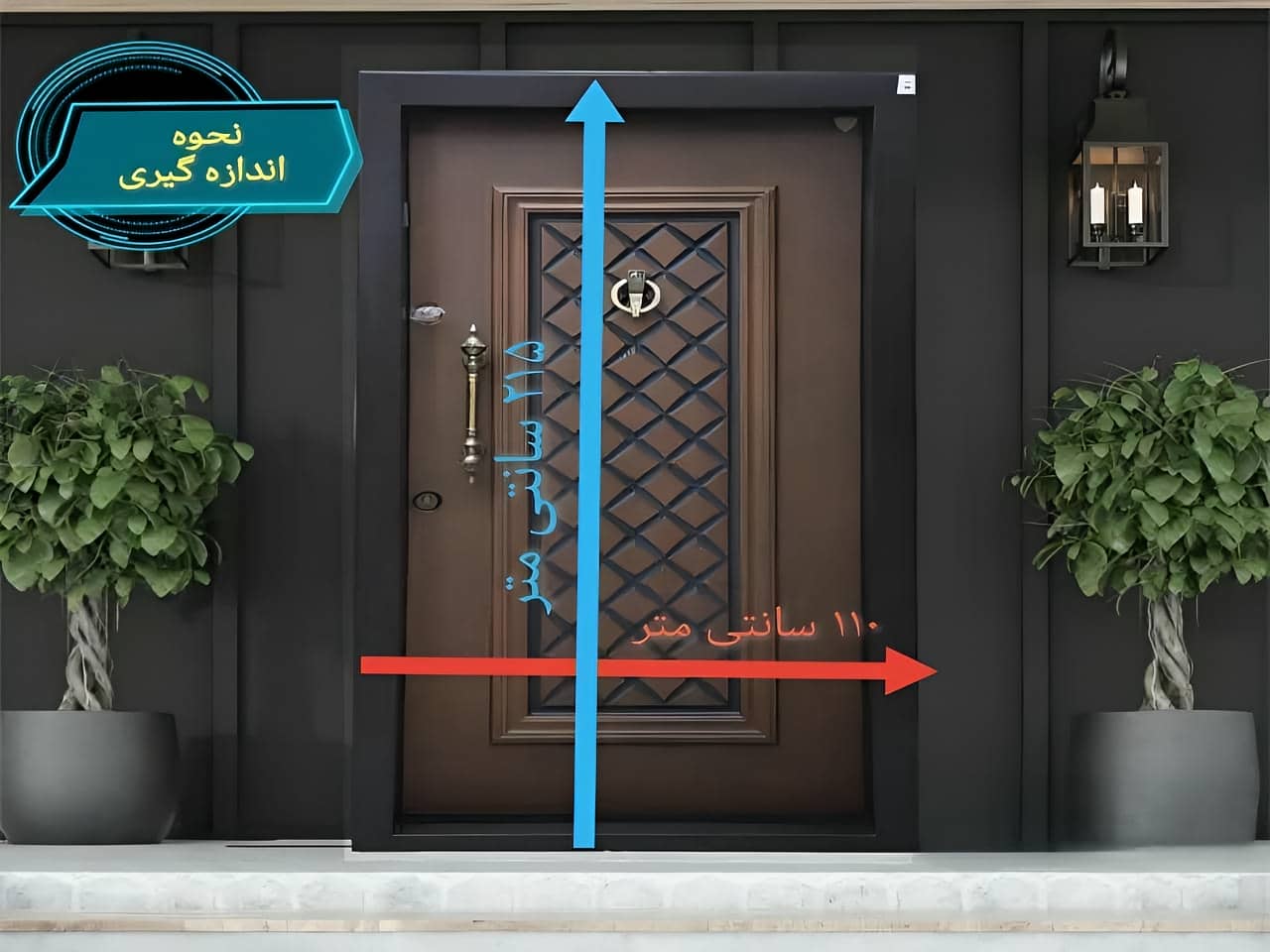 اندازه گیری درب منزل آپارتمان | آهن سازه اندازه گیری درب منزل آپارتمان