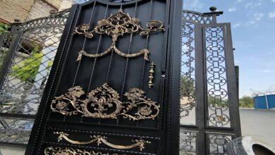 مدل های جدید درب حیاط تک لنگه فرفورژه
