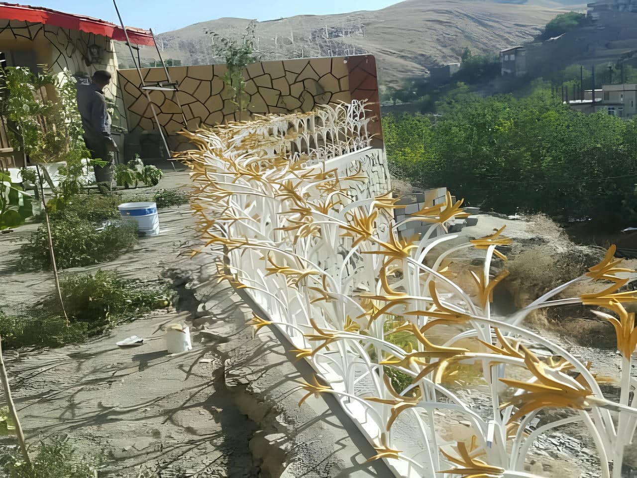مدل نرده دیوار | آهن سازه مدل نرده دیوار