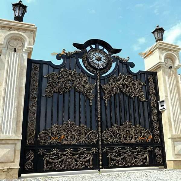 درب لادن ماشین رو و نفر رو – درب گل دار باغی، حیاطی، پارکینگ