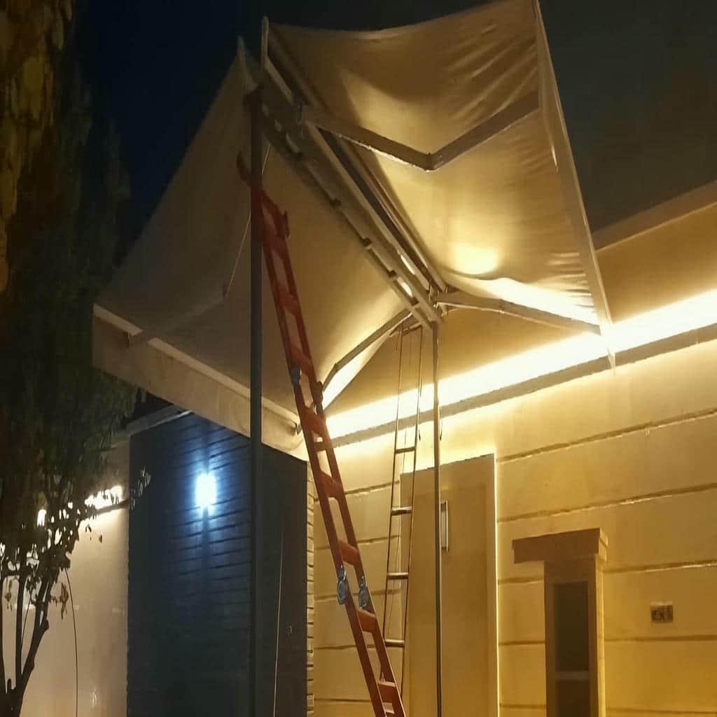 سایبان برقی اتوماتیک در مریوان