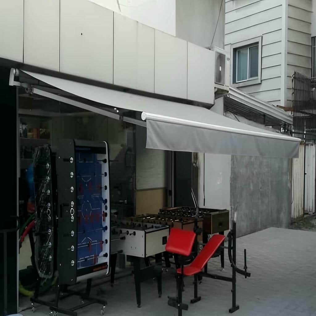 نصب سایبان برقی حیاط در سیرجان