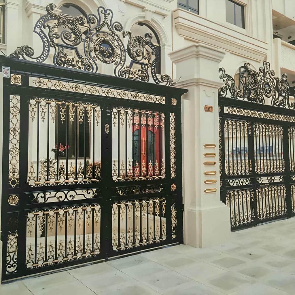 نصب درب حیاط ویلایی فلزی ریلی در کرج