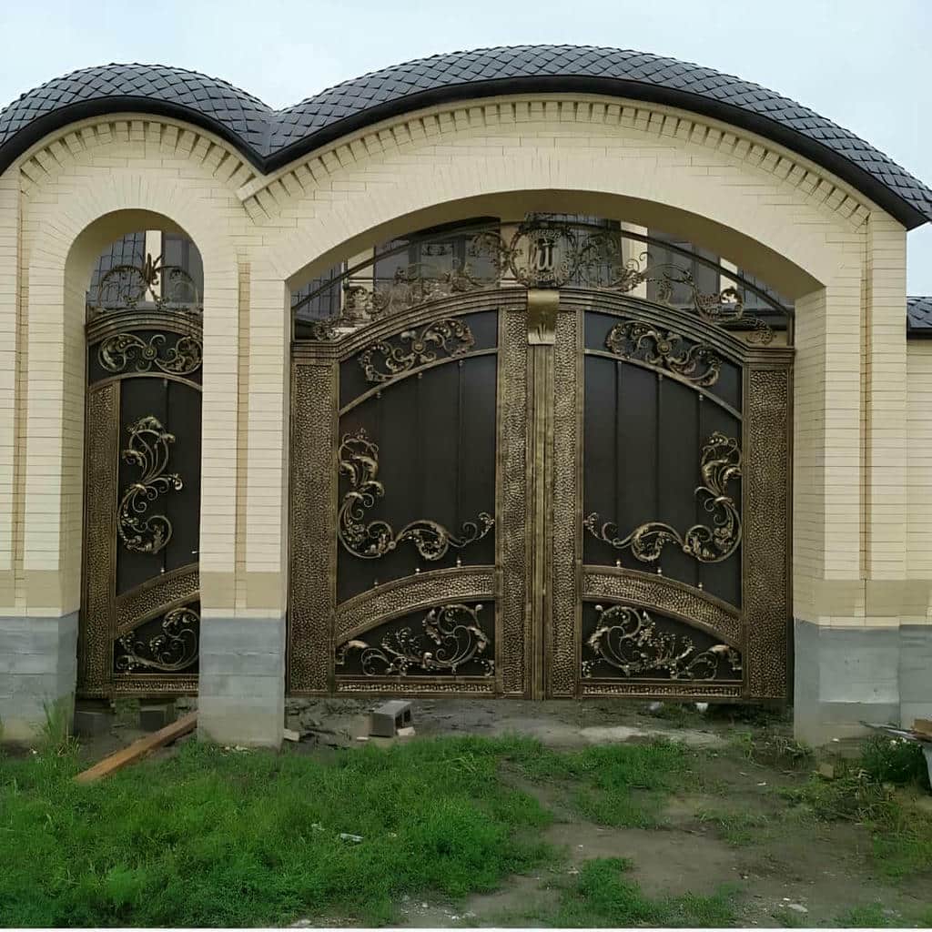 نصب درب حیاط ویلایی فلزی ریلی کشویی در تهران