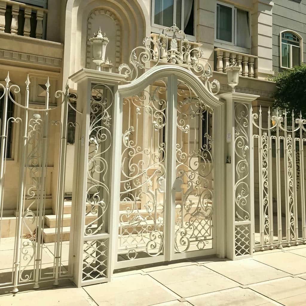 نصب درب حیاط ویلایی فلزی ریلی در فردیس کرج