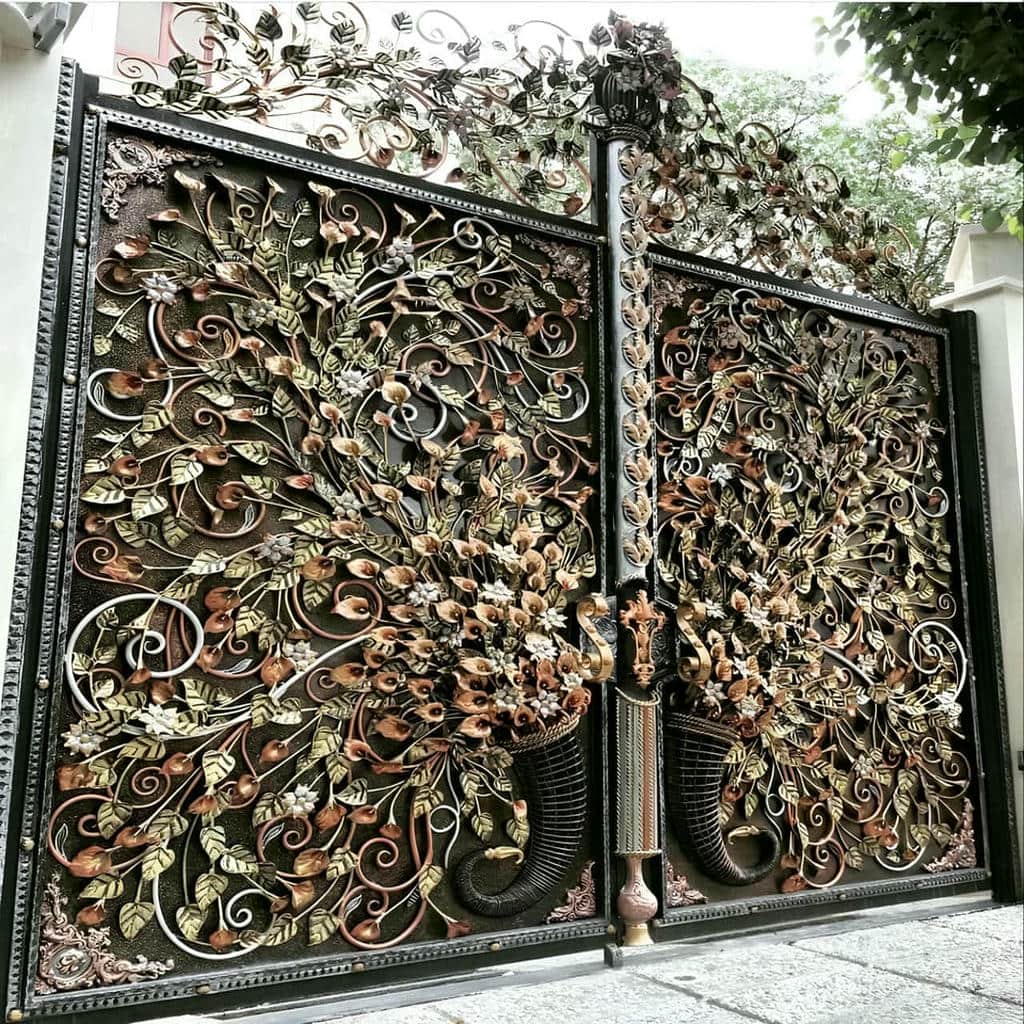 قیمت درب حیاط ویلایی فلزی دولنگه در نظرآباد