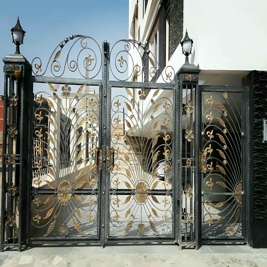 قیمت درب حیاط ویلایی فلزی دولنگه در اردبیل