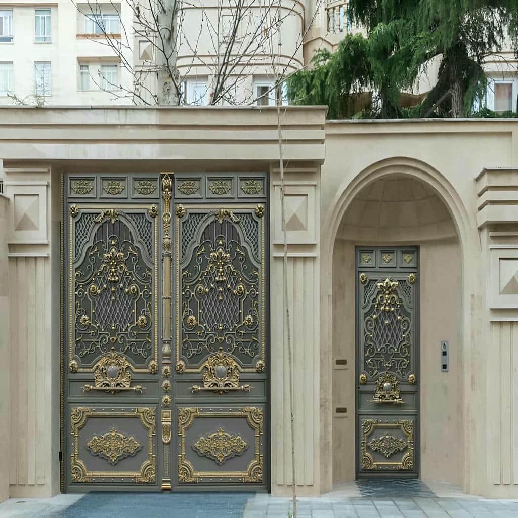 فروش درب حیاط ویلایی فلزی تاشو در محمودآباد