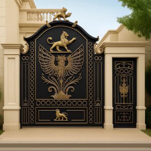 درب حیاط ویلایی فلزی در اندیشه