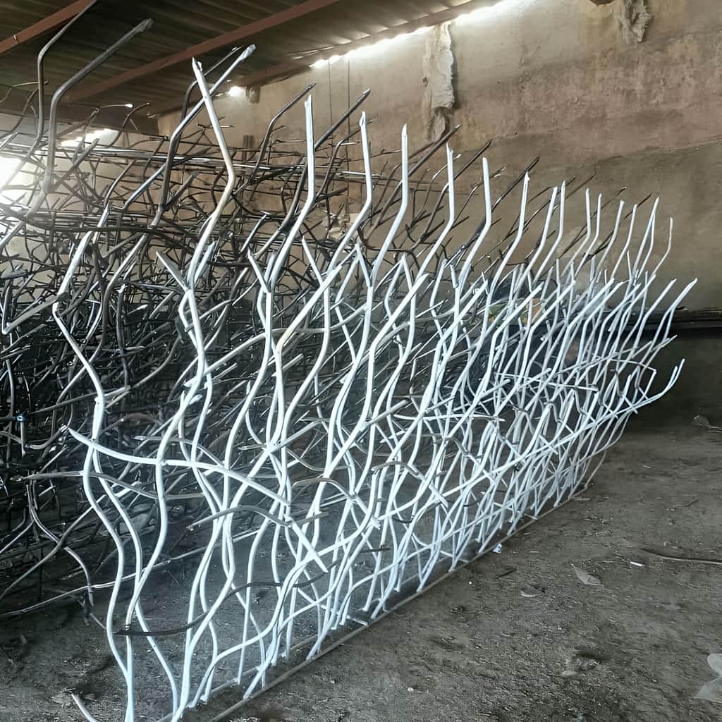 رنگ کوره ای حفاظ دیوار فلزی با فریم خطی برای اجرای پایدار