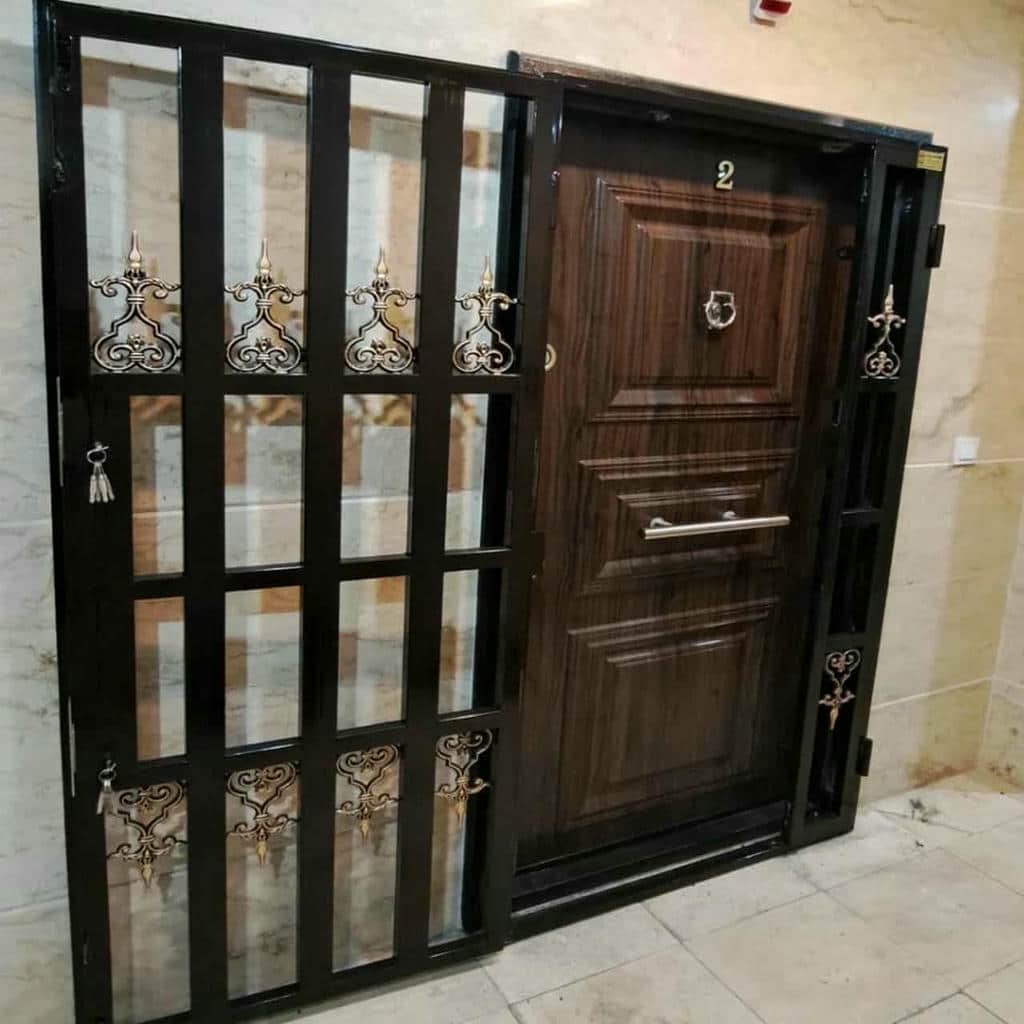 درب آکاردئونی ضد سرقت با قفل ایمنی مطمئن