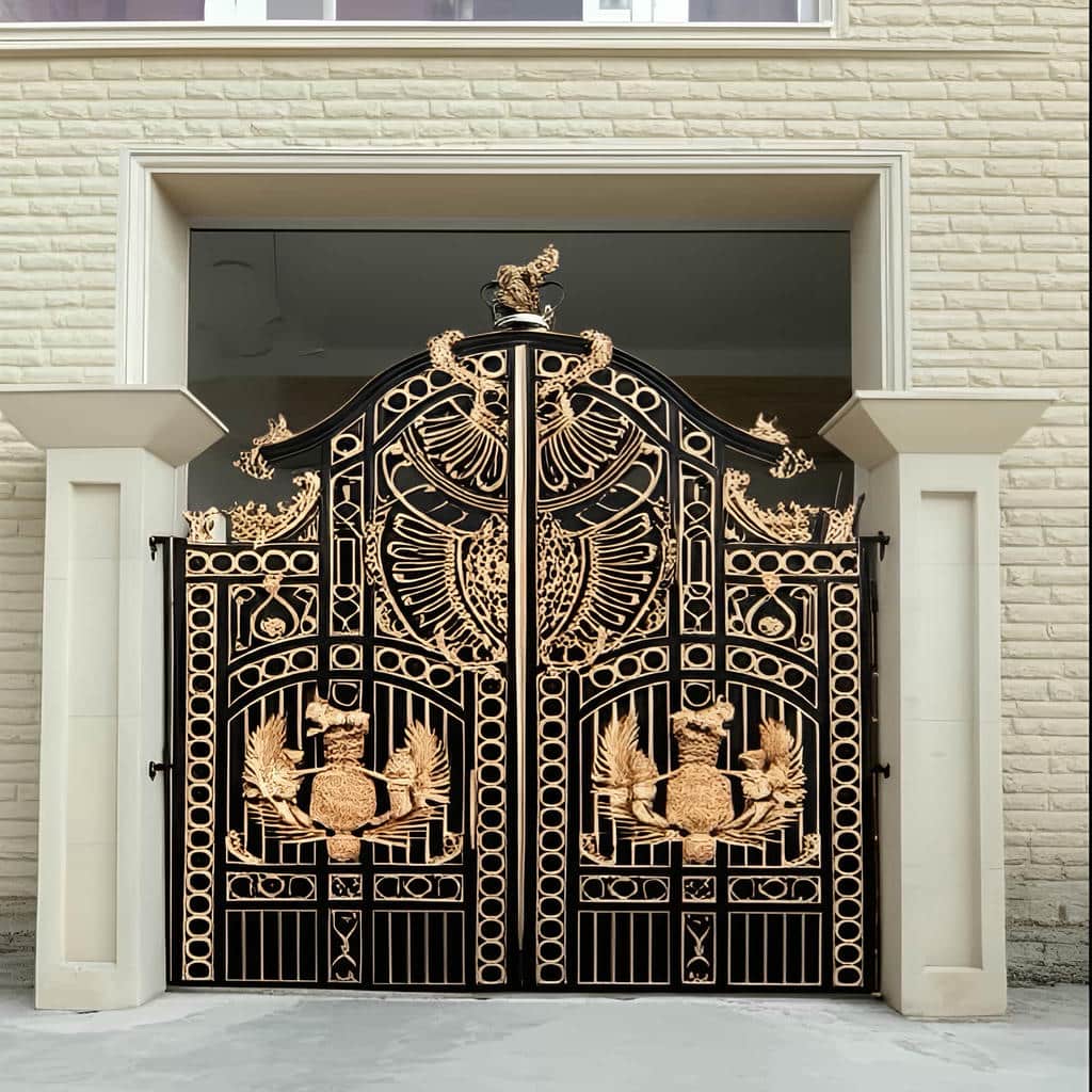 درب حیاطی فلزی و پارکینگی با جوش تمیز بدنه
