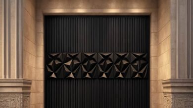 12 مدل درب فلزی مدرن پارکینگ