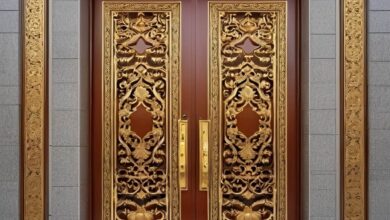 9 طرح درب پارکینگ آهنی با شاسی سنگین
