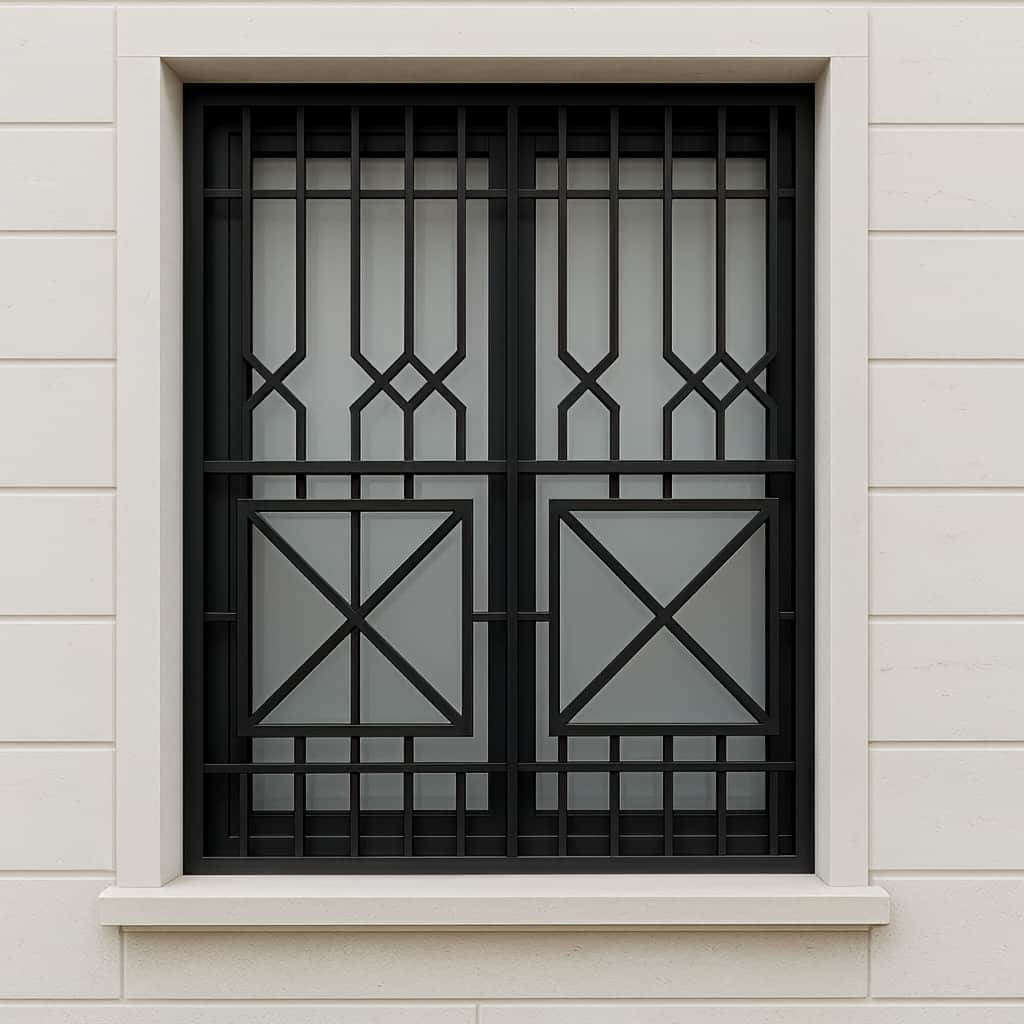 حفاظ پنجره سی ان سی با طرح هندسی مدرن