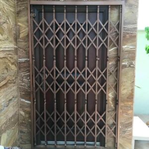 حفاظ کرکره ای آهنی ریلی مکمل امنیت ورودی