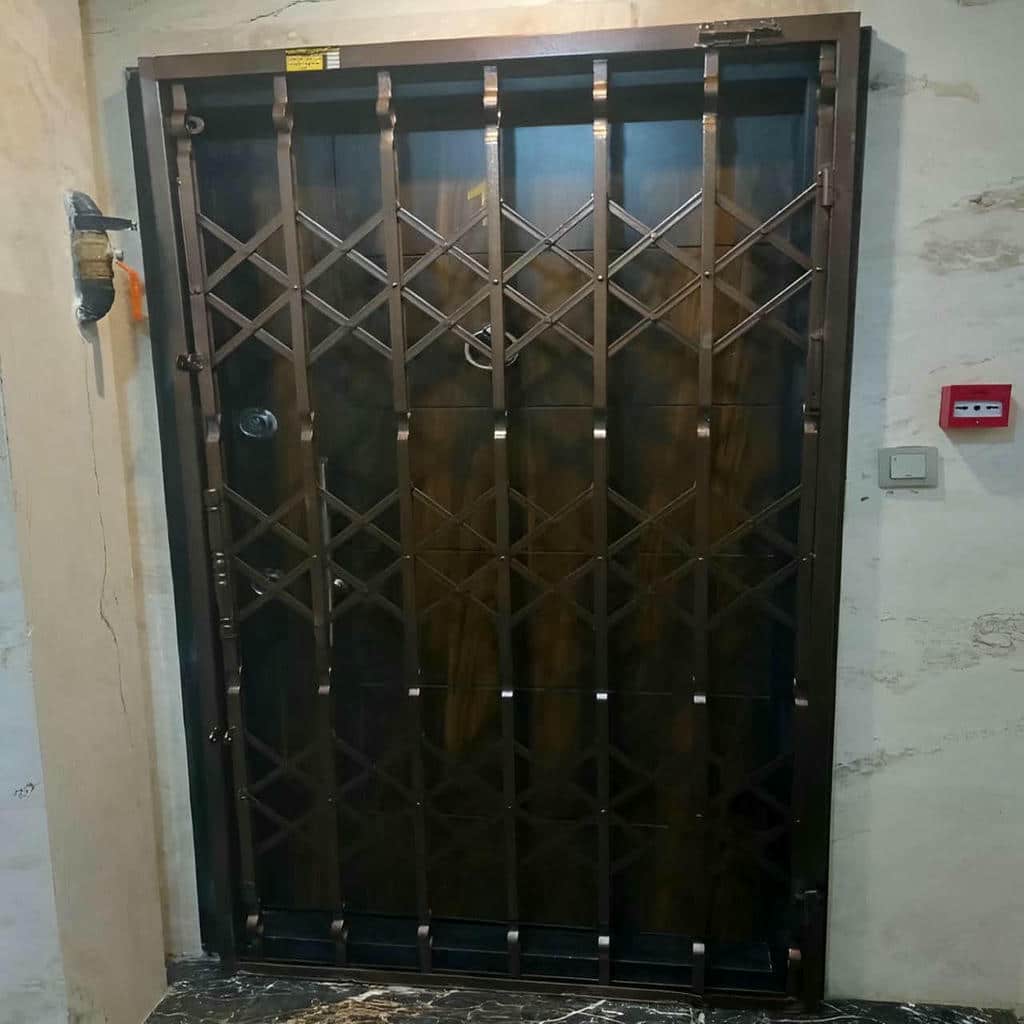 درب آکاردئونی کشویی روان با پروفیل ضخیم
