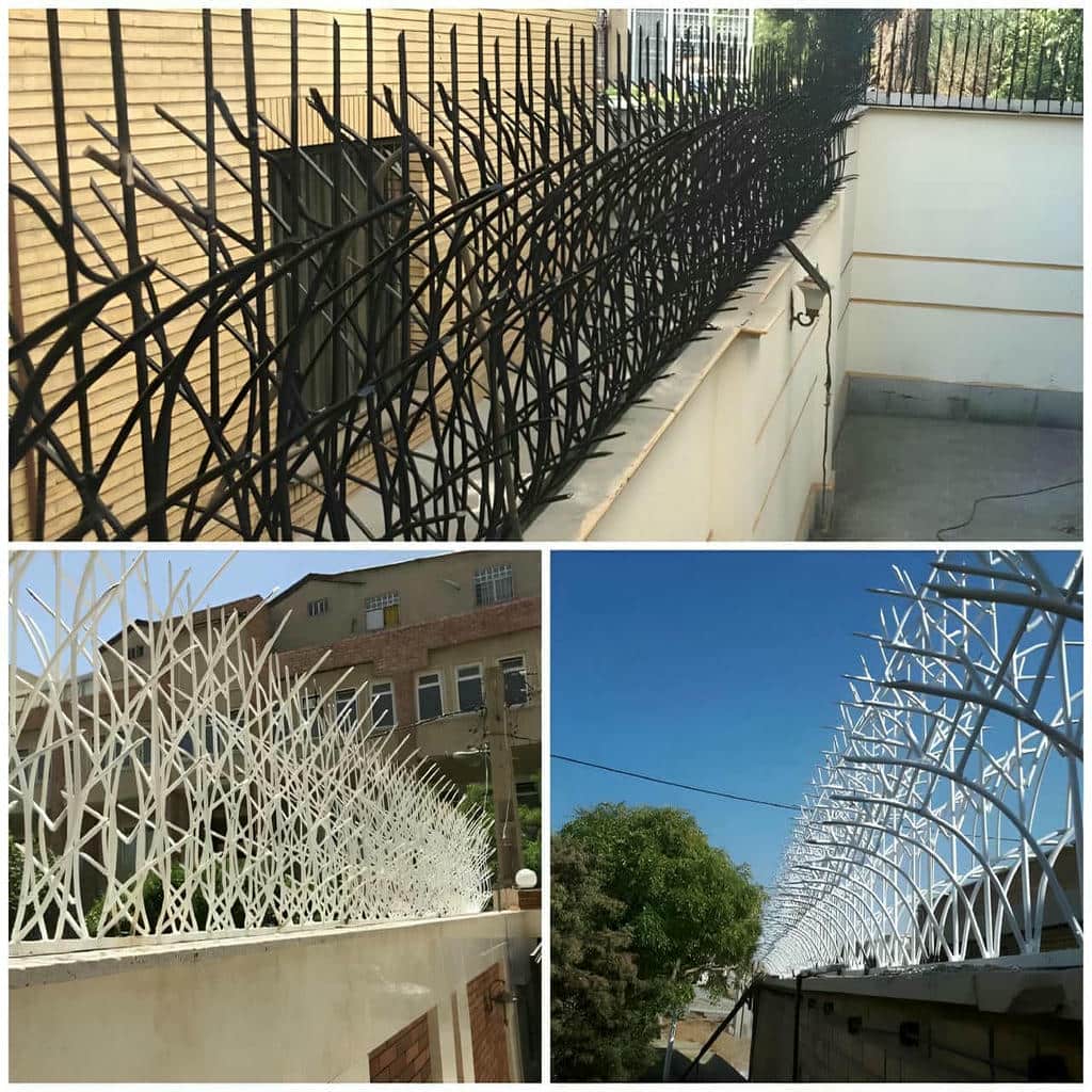 حفاظ فلزی روی دیوار با اتصالات مطمئن