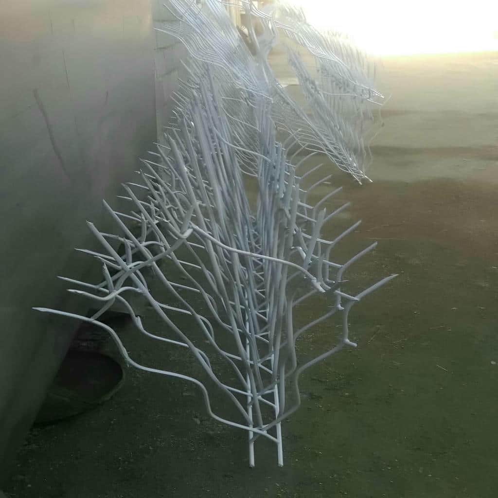 نرده دیوار حیاط آهنی با پوشش رنگ مقاوم
