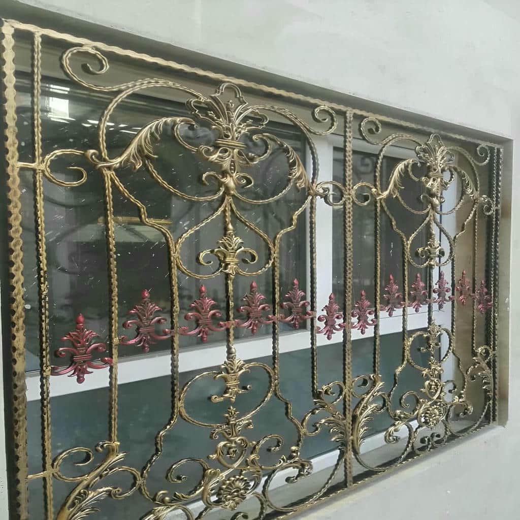 حفاظ پنجره مدرن آهنی با رنگ پوششی بادوام