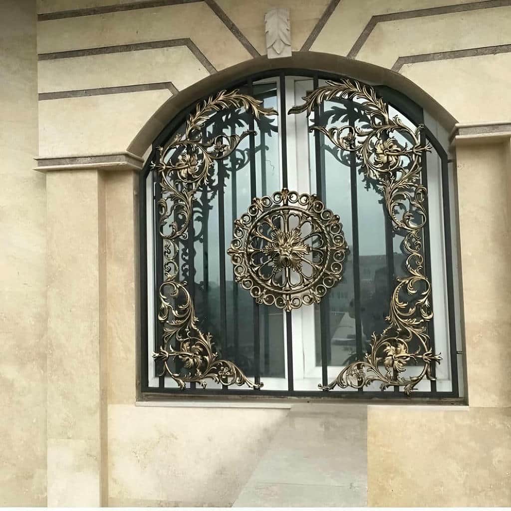 نرده پنجره سنگین با قوطی آهنی با رنگ پوششی بادوام