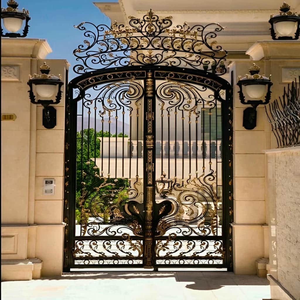 درب حیاط لاکچری با ورق کاری منظم