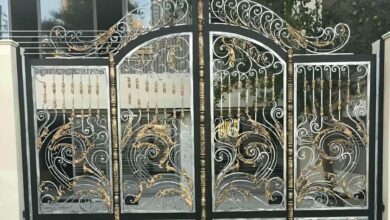 درب آهنی حیاط مستحکم و مقاوم