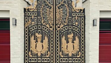 درب حیاط فلزی ایمن و زیبا