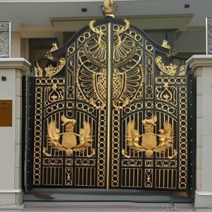 درب حیاط ساده و زیبا با انتخاب اقتصادی