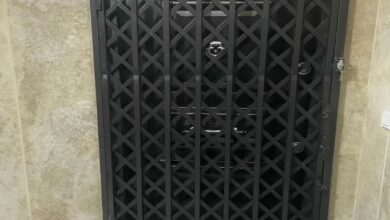 درب آکاردئونی با قفل مخفی ایمن