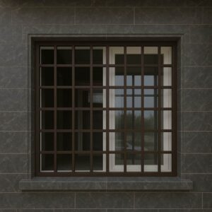 حفاظ پنجره آهنی با طرح مربعی