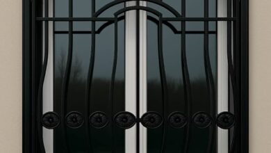 نصب اصولی حفاظ پنجره چهار پهلو شکمی گل وسط