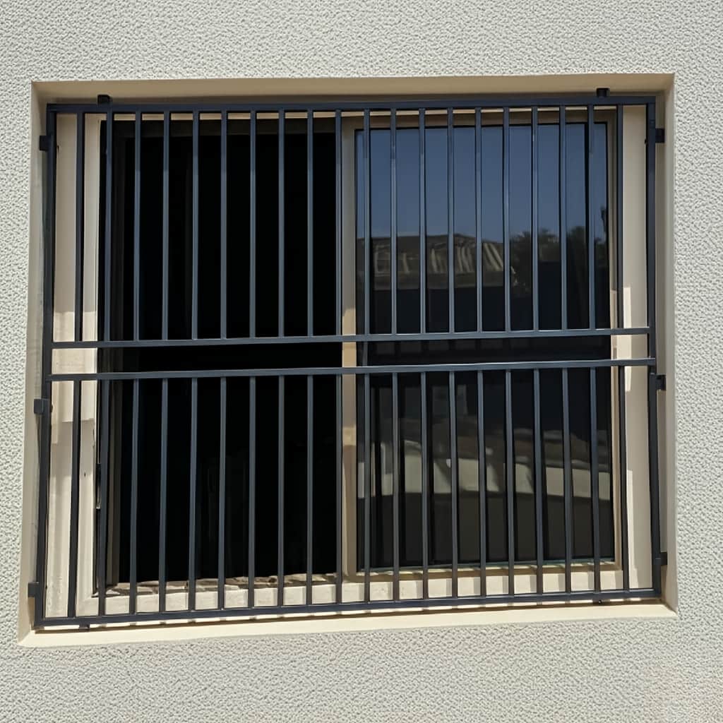 حفاظ پنجره فلزی ساده برای نمای بازسازی شده در مشهد