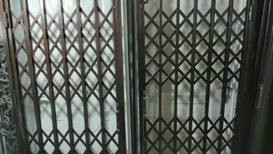 حفاظ درب آکاردئونی در استان خراسان شمالی با بدنه فلزی مناسب ورودی آپارتمان