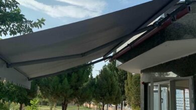 سایبان برقی در شهرکرد برای نمای کلاسیک ساختمان