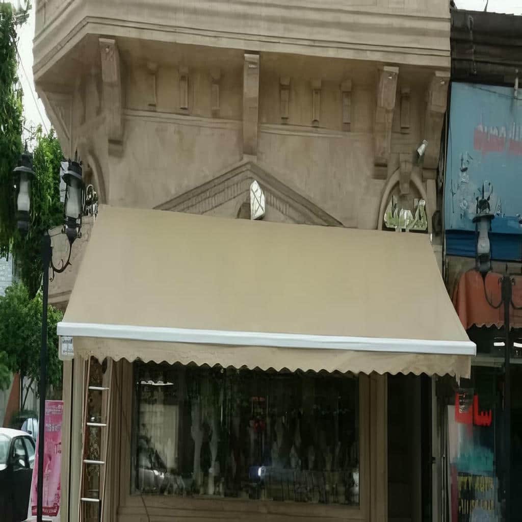 سایبان ریموت دار با پوشش هماهنگ با قاب نما
