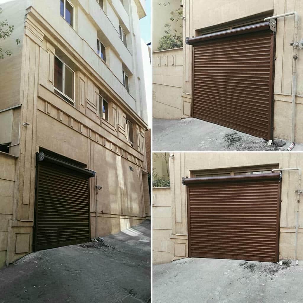 کرکره پارکینگ با ریل جانبی تراز شده