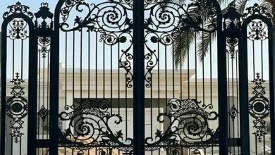 درب باغی با چهارچوب فلزی مقاوم