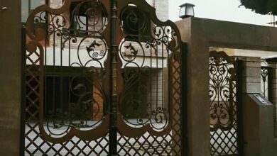 درب حیاط در استان لرستان با مدل فلزی برای ساختمان مسکونی